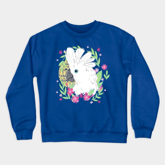 Umbrella Cockatoo Crewneck Sweatshirt by IllustratedActivist